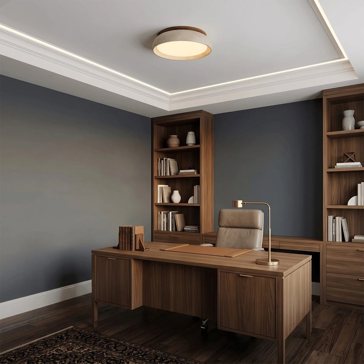 Antizer Minimalist Travertine Ceiling Light