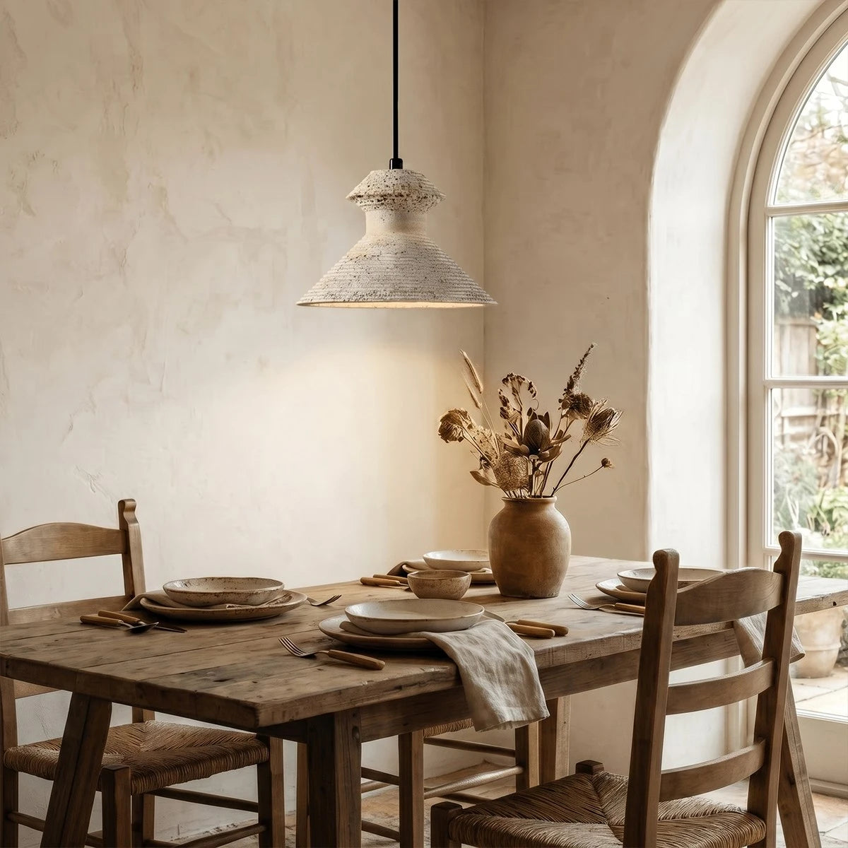 Antizer Minimalist Travertine Pendant Light