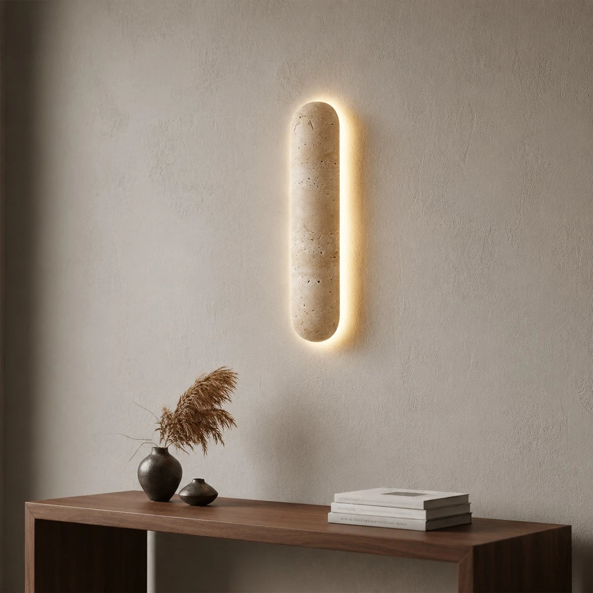 Antizer Minimalist Travertine Pillar Wall Lamp
