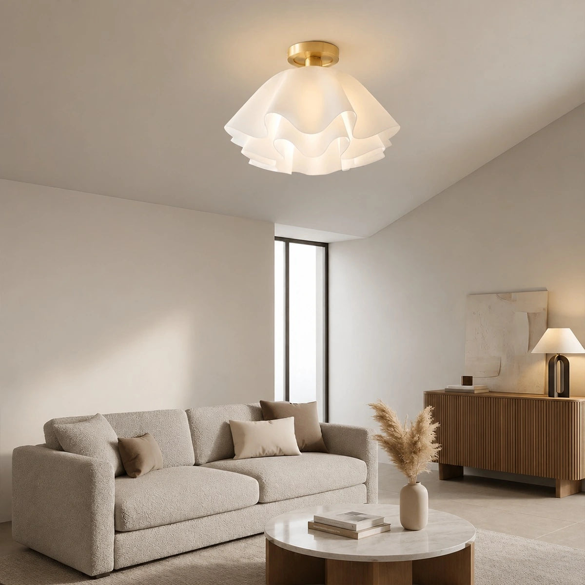 Antizer Modern Acrylic Flower Shape Ceiling Light