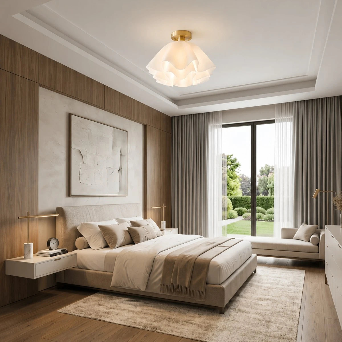 Antizer Modern Acrylic Flower Shape Ceiling Light