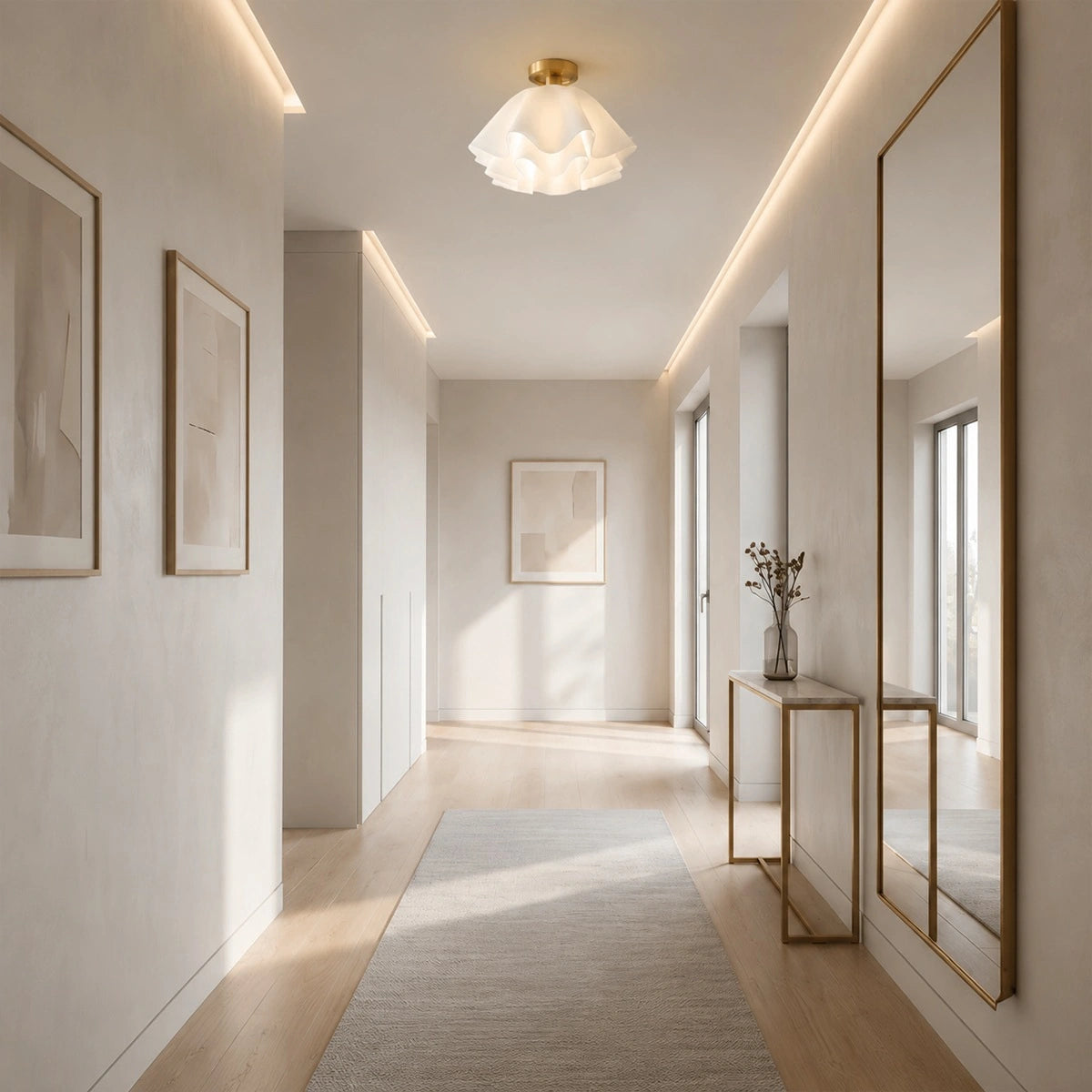 Antizer Modern Acrylic Flower Shape Ceiling Light