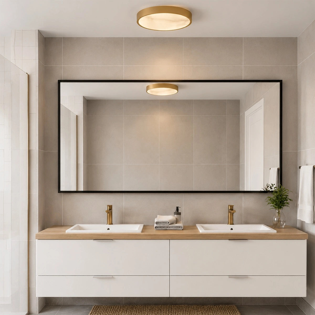 Antizer Modern Alabaster Disc Ceiling Light