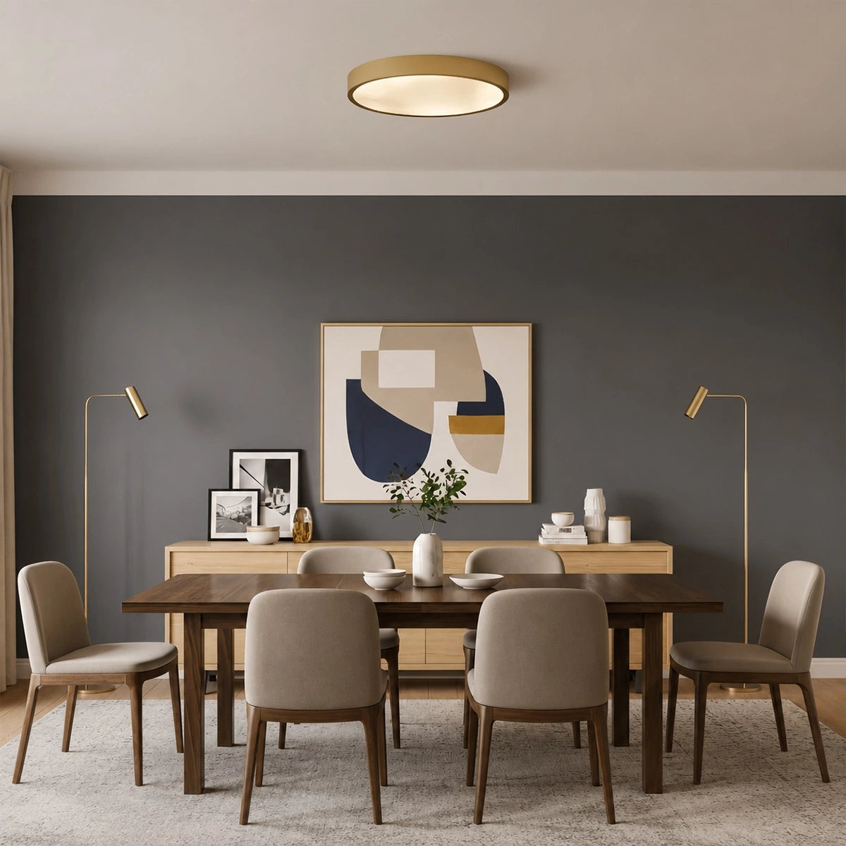 Antizer Modern Alabaster Disc Ceiling Light
