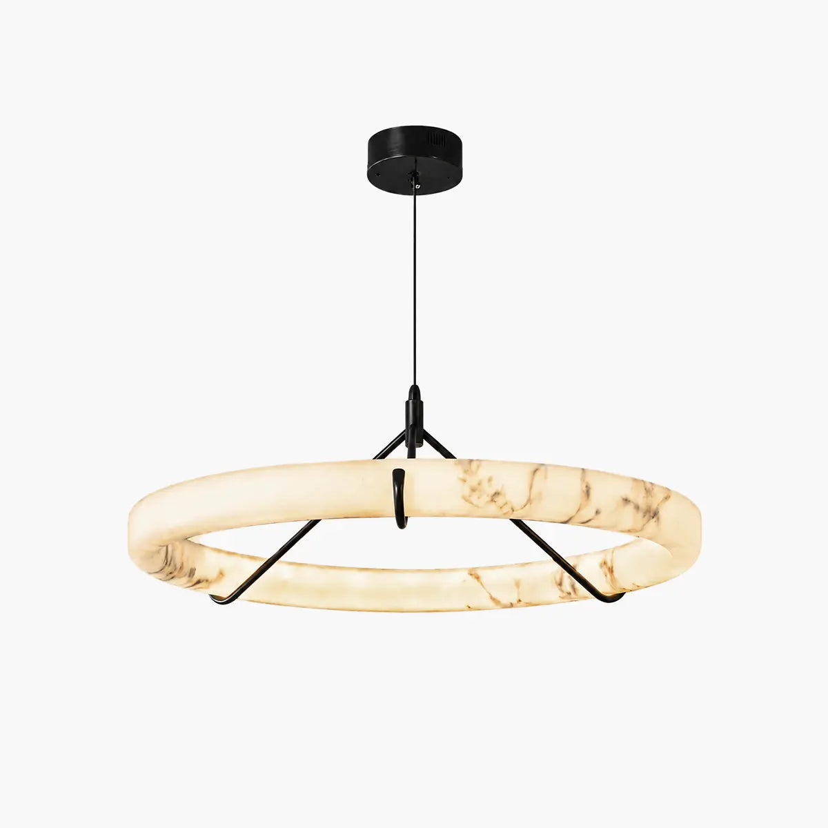 Antizer Modern Alabaster Ring Chandelier
