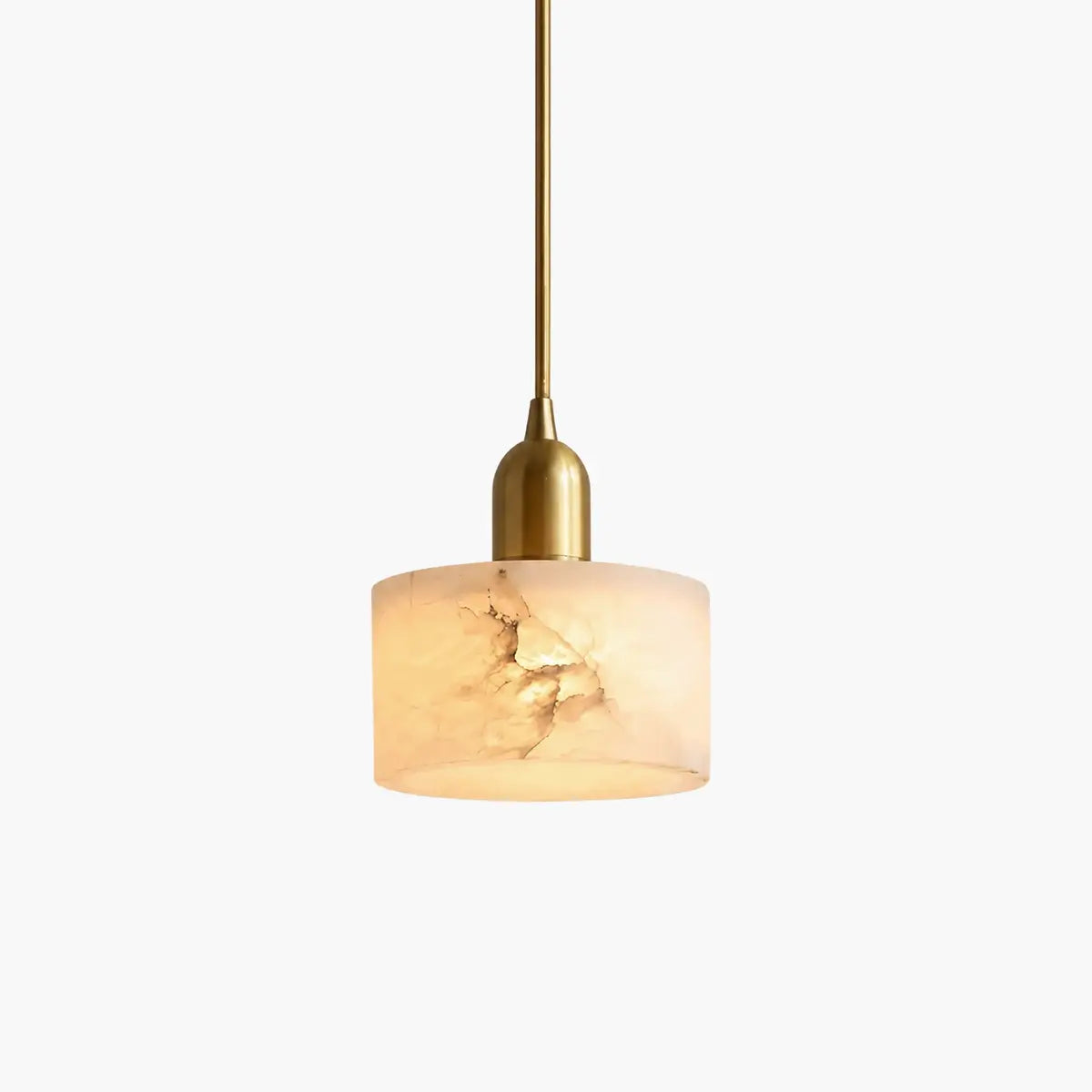 Antizer Modern Brass Alabaster Pendant Light
