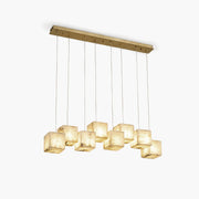 Antizer Modern Cubic Alabaster Pendant Light
