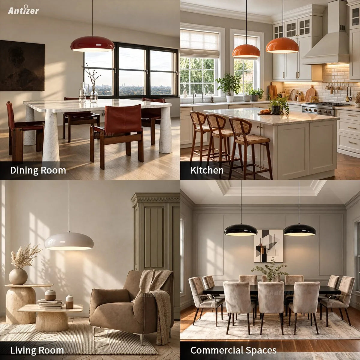 Antizer Modern Deco Pendant Light for Kitchen Island