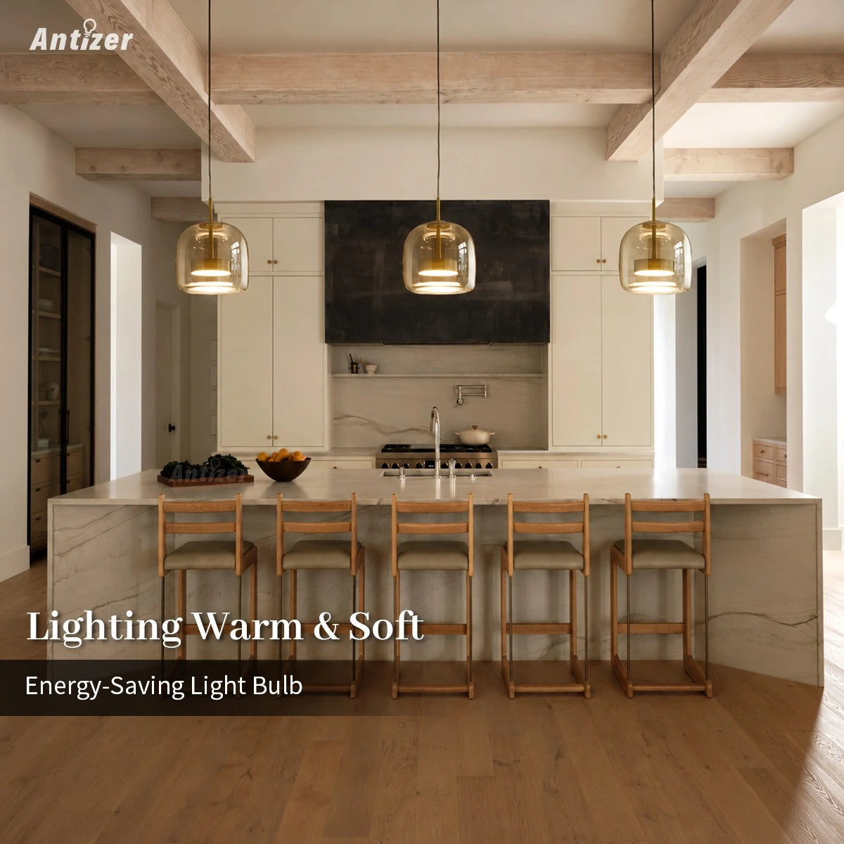 Antizer Modern Glass Pendant Light for Dining Room