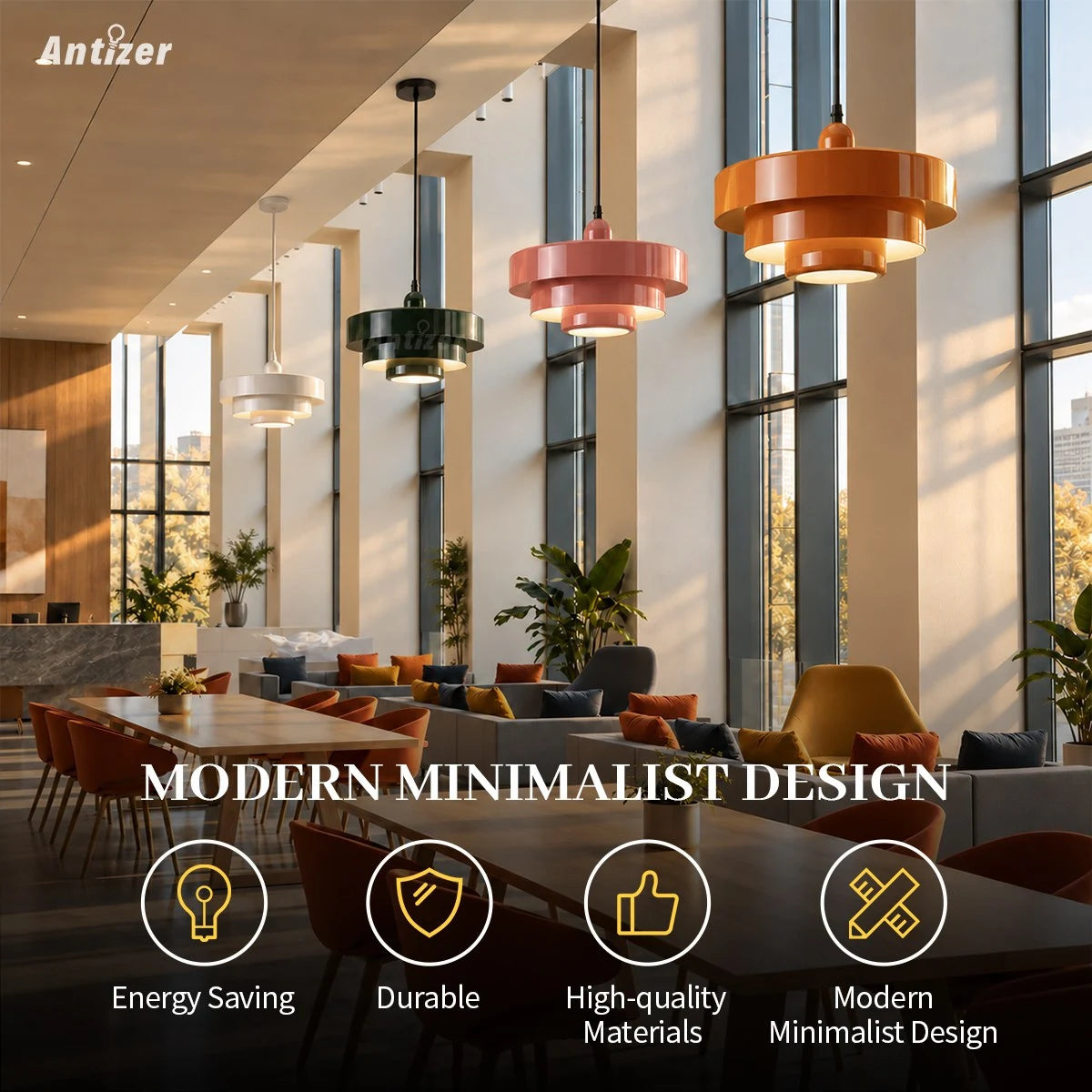 Antizer Modern LED Dining Room Pendant Light