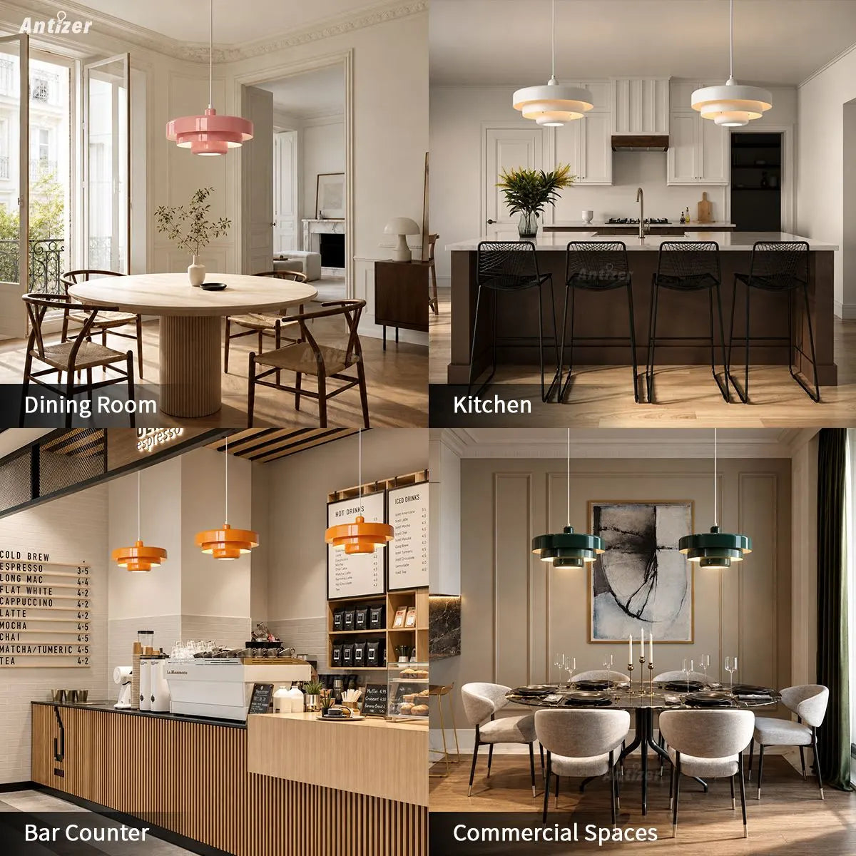 Antizer Modern LED Dining Room Pendant Light
