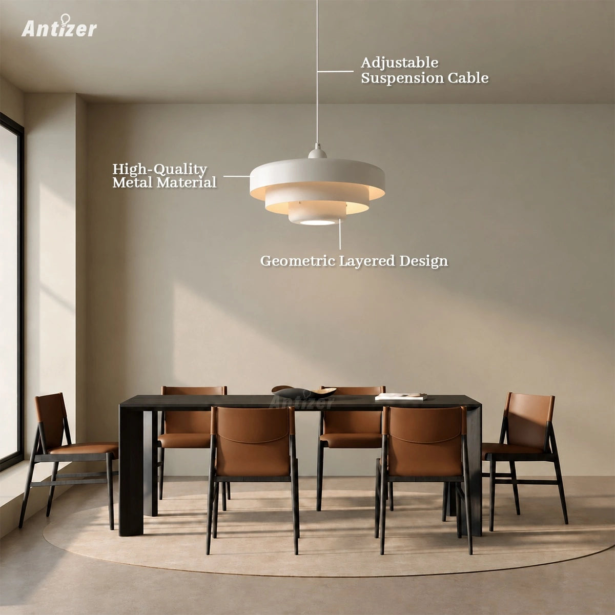 Antizer Modern LED Dining Room Pendant Light