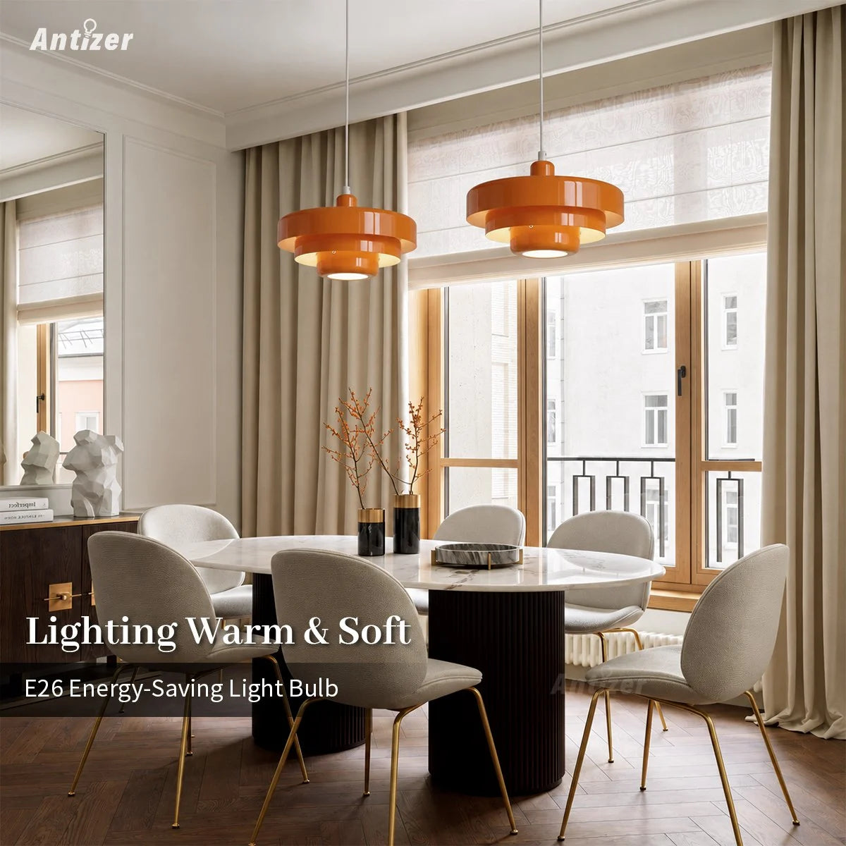 Antizer Modern LED Dining Room Pendant Light