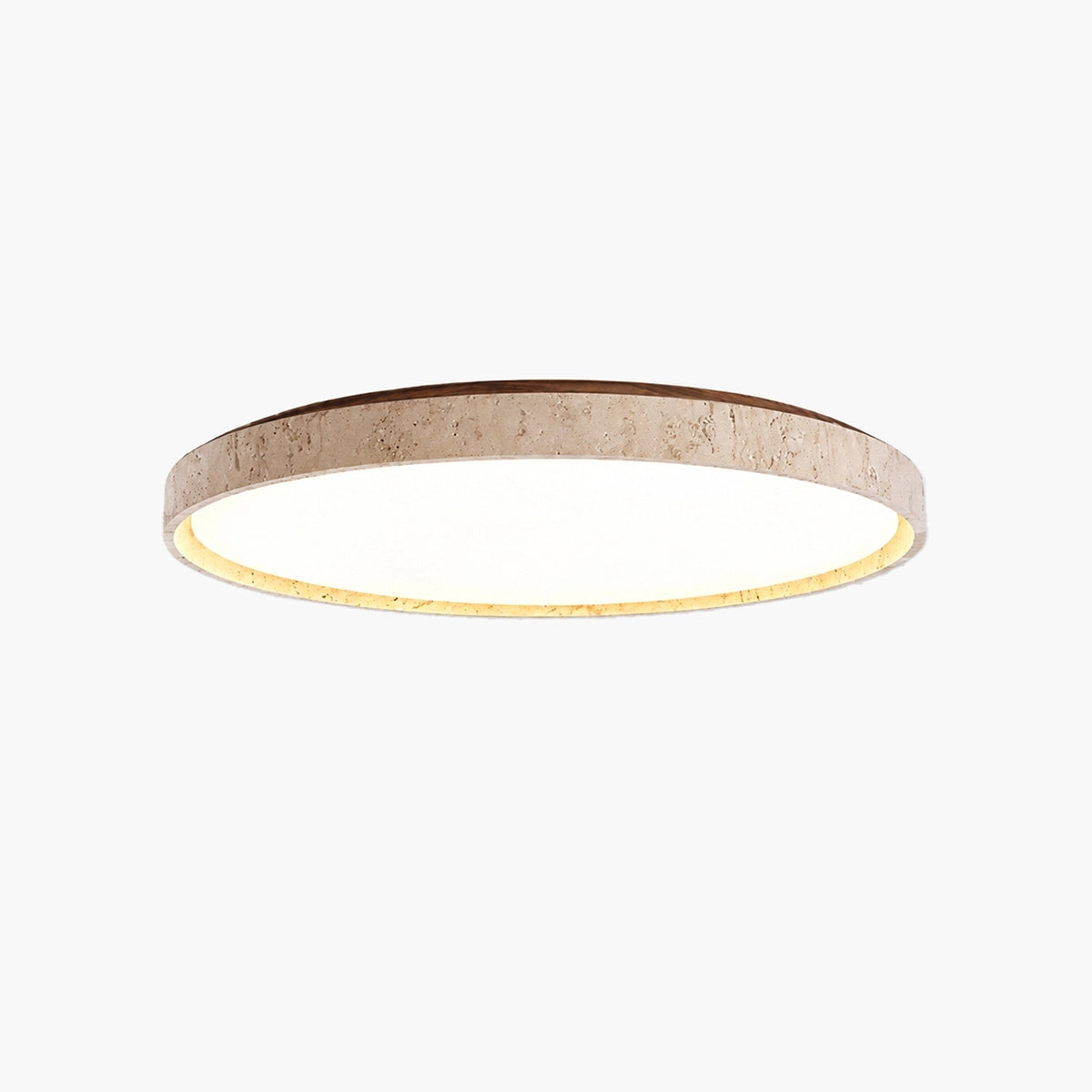 Antizer Modern Minimalist Round Travertine Ceiling Light