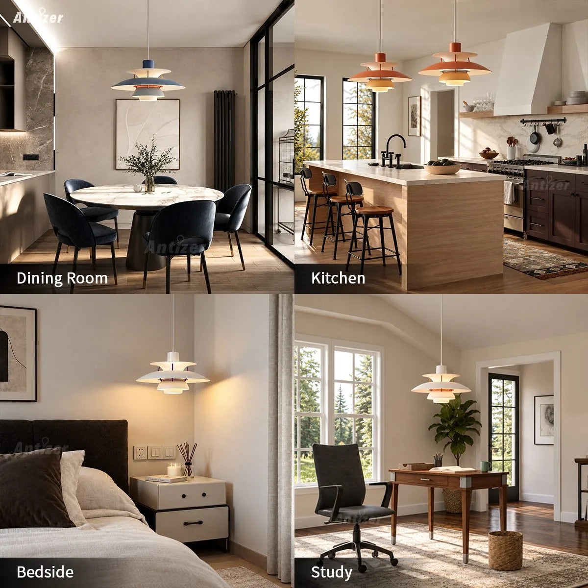 Antizer Modern Nordic Style Multi-layer Hanging Pendant Light