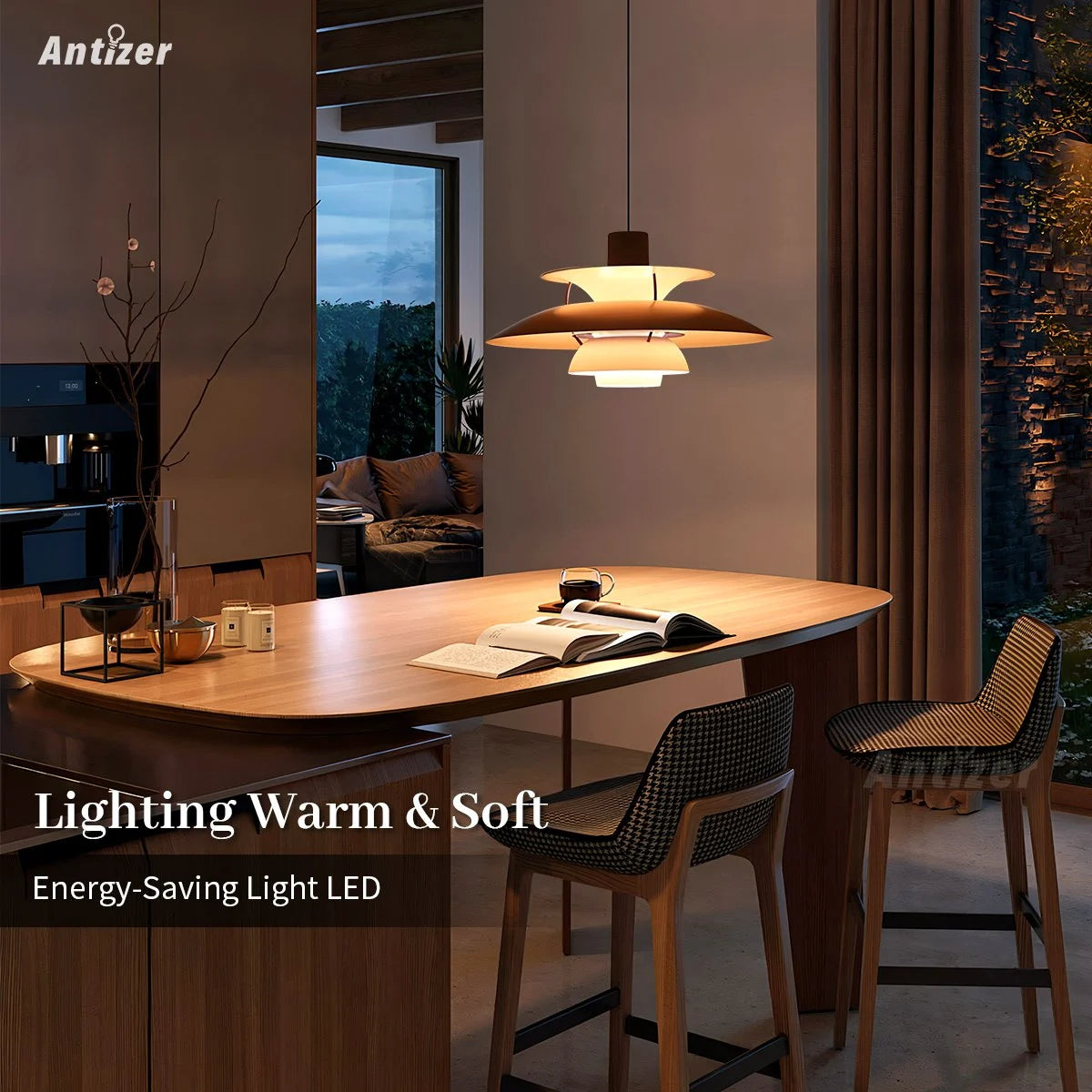 Antizer Modern Nordic Style Multi-layer Hanging Pendant Light