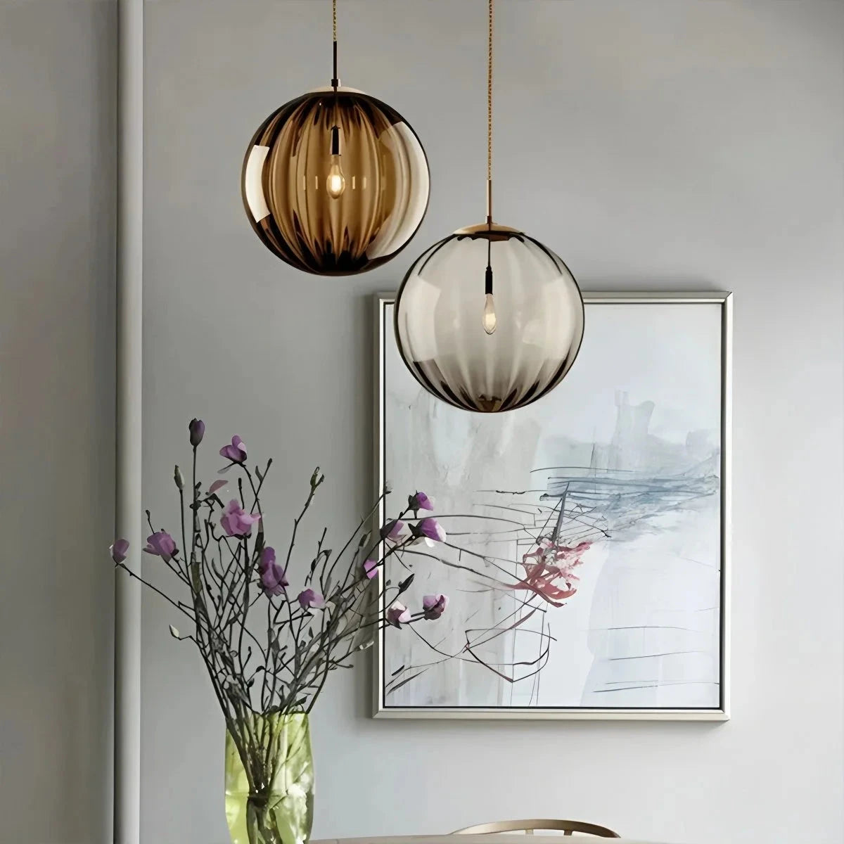water ripple glass pendant light