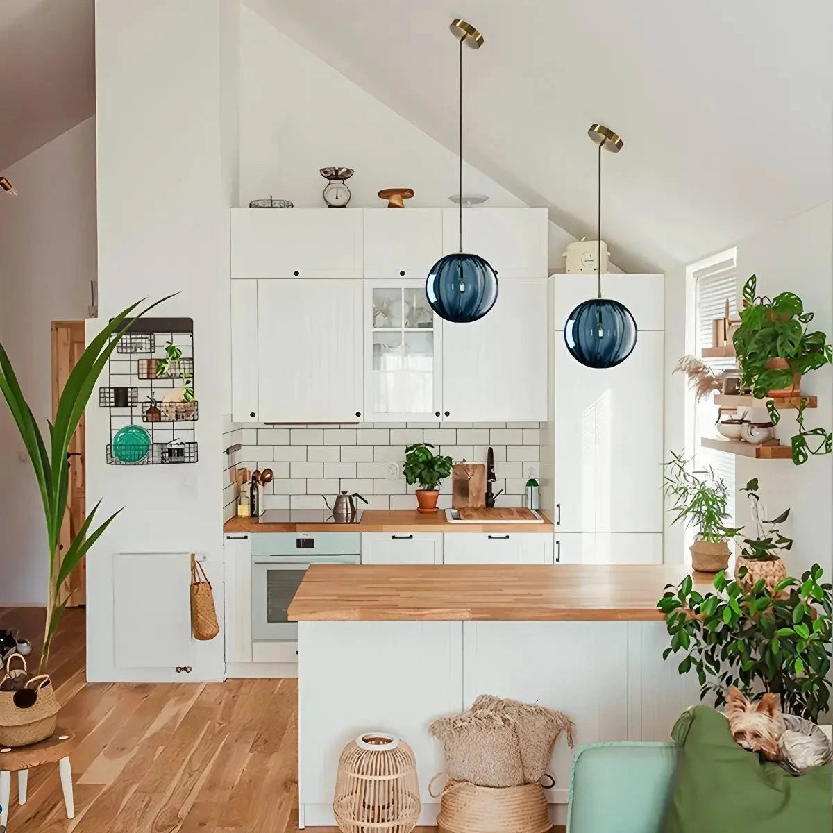 glass globe pendant light for kitchen island
