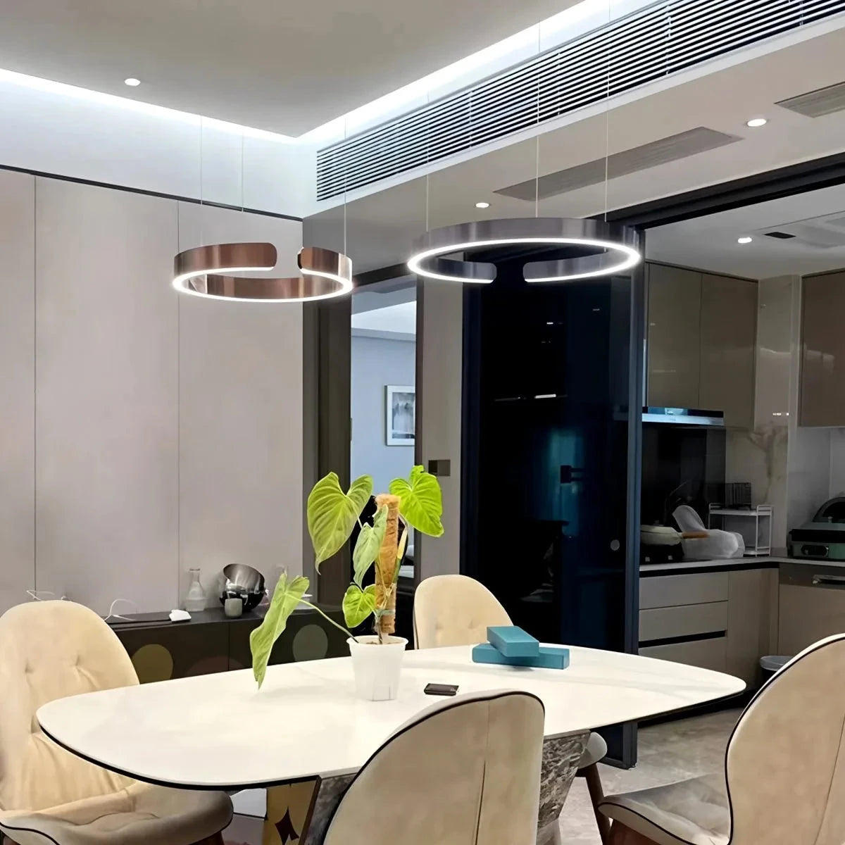 Antizer Modern Ring LED Chandelier for Living Room