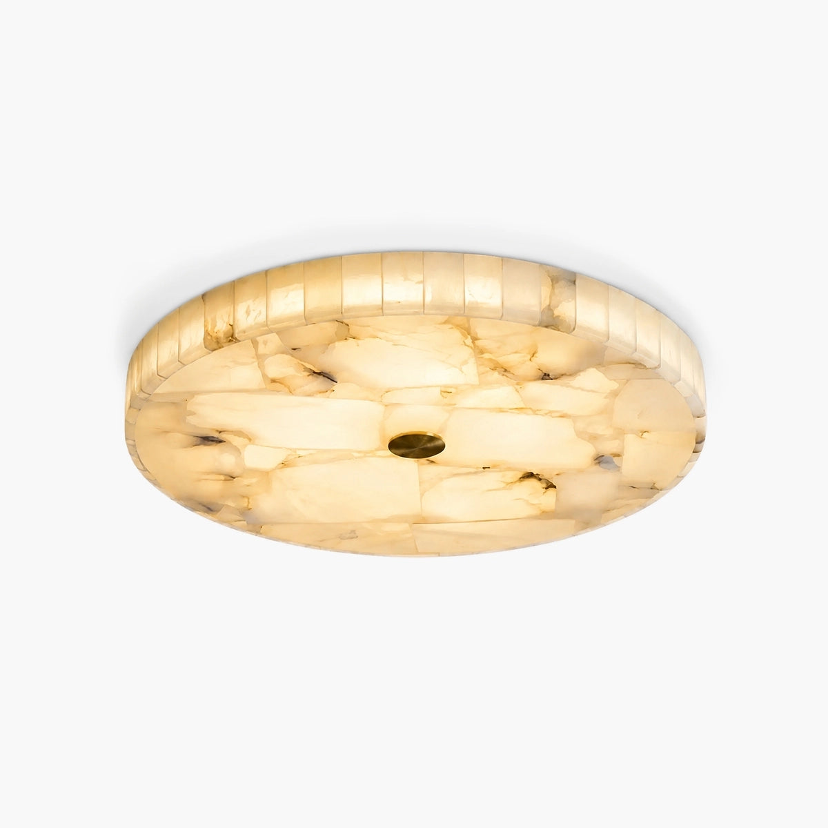 Antizer Modern Round Alabaster LED Ceiling Light