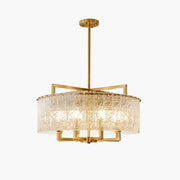 Antizer Modern Textured Glass Round Chandelier
