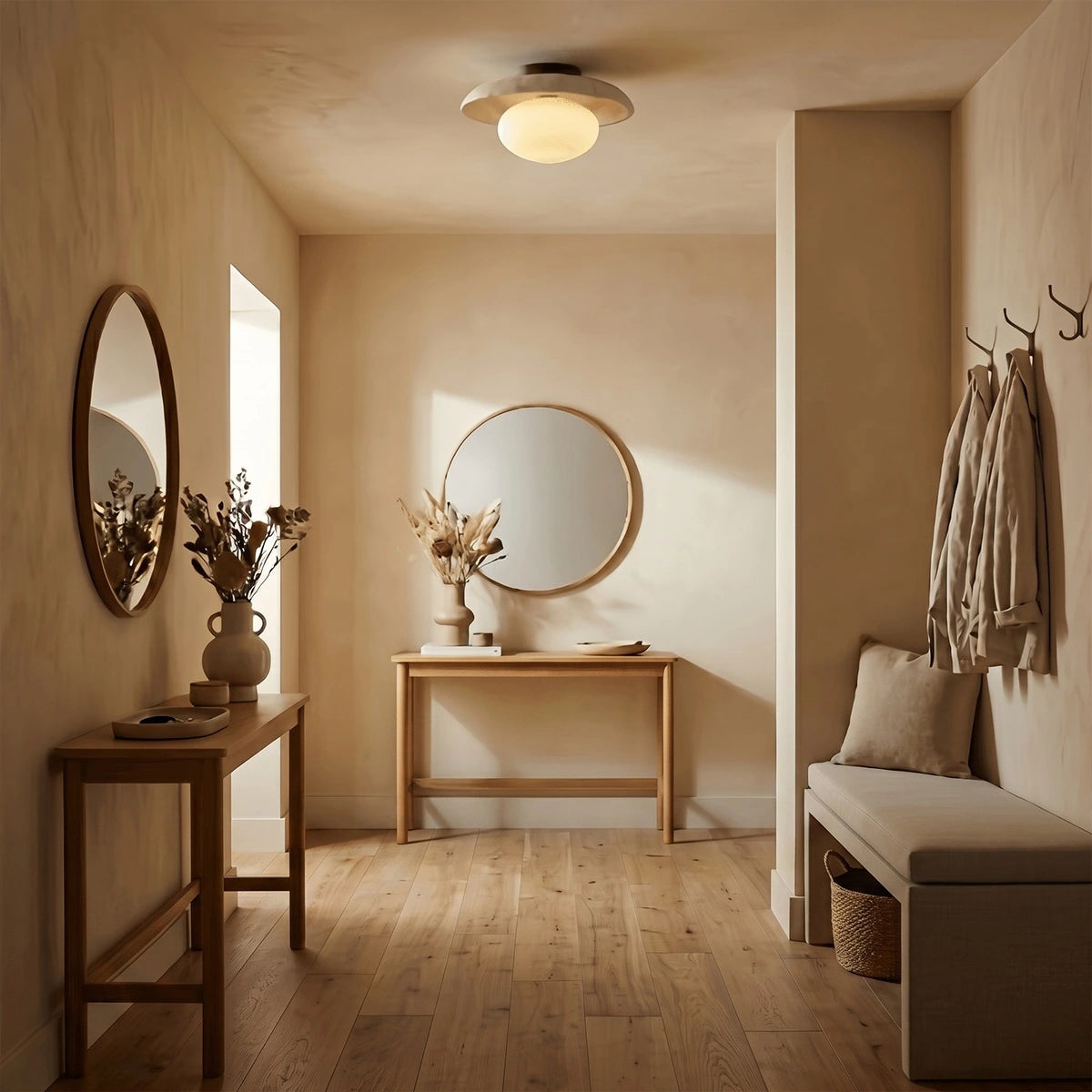 Antizer Modern Natural Travertine Ceiling Light