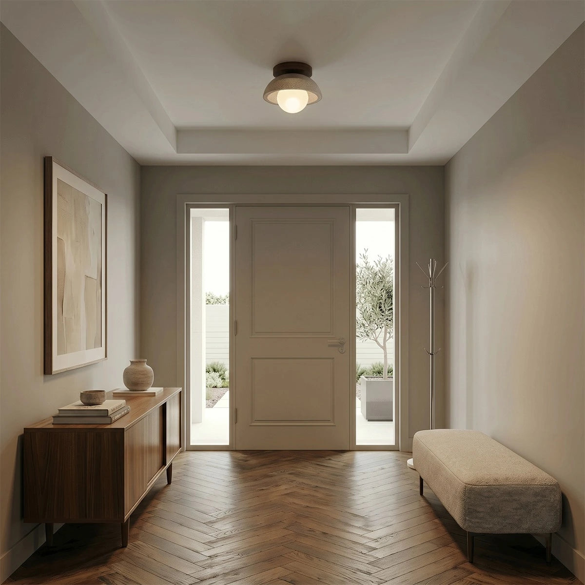 Antizer Natural Travertine Ceiling Light