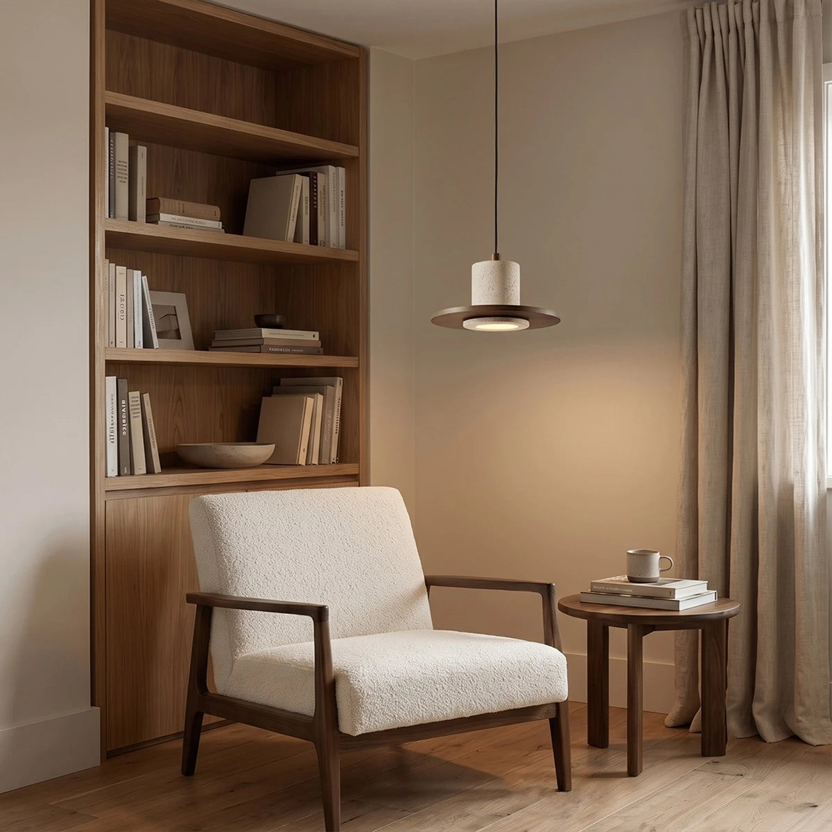 Antizer Natural Travertine Pendant Light