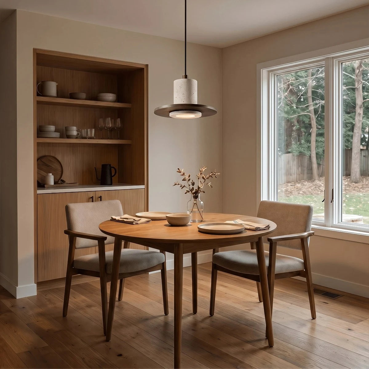 Antizer Natural Travertine Pendant Light