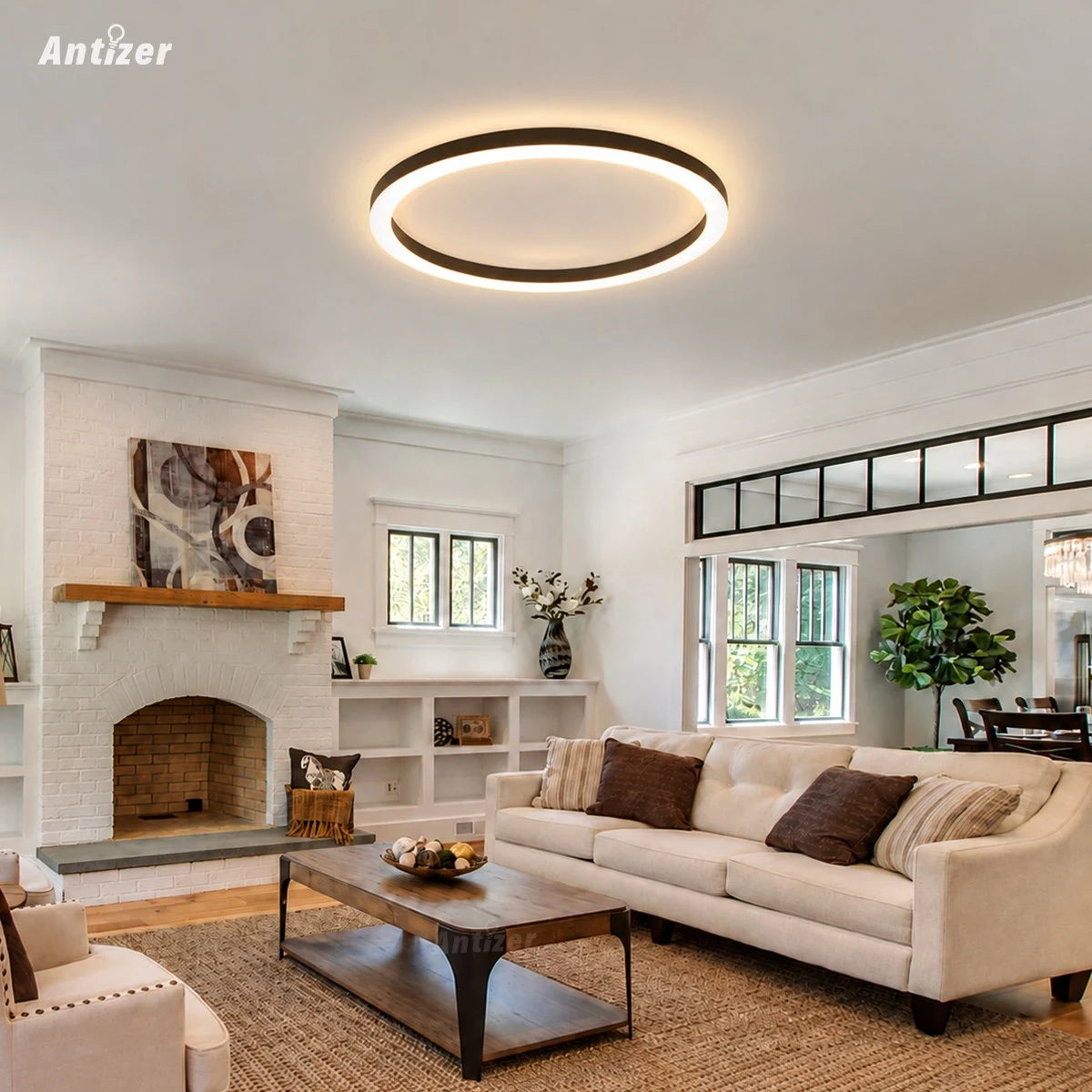 Antizer Nordic Circular LED Ceiling Lamp for Bedroom