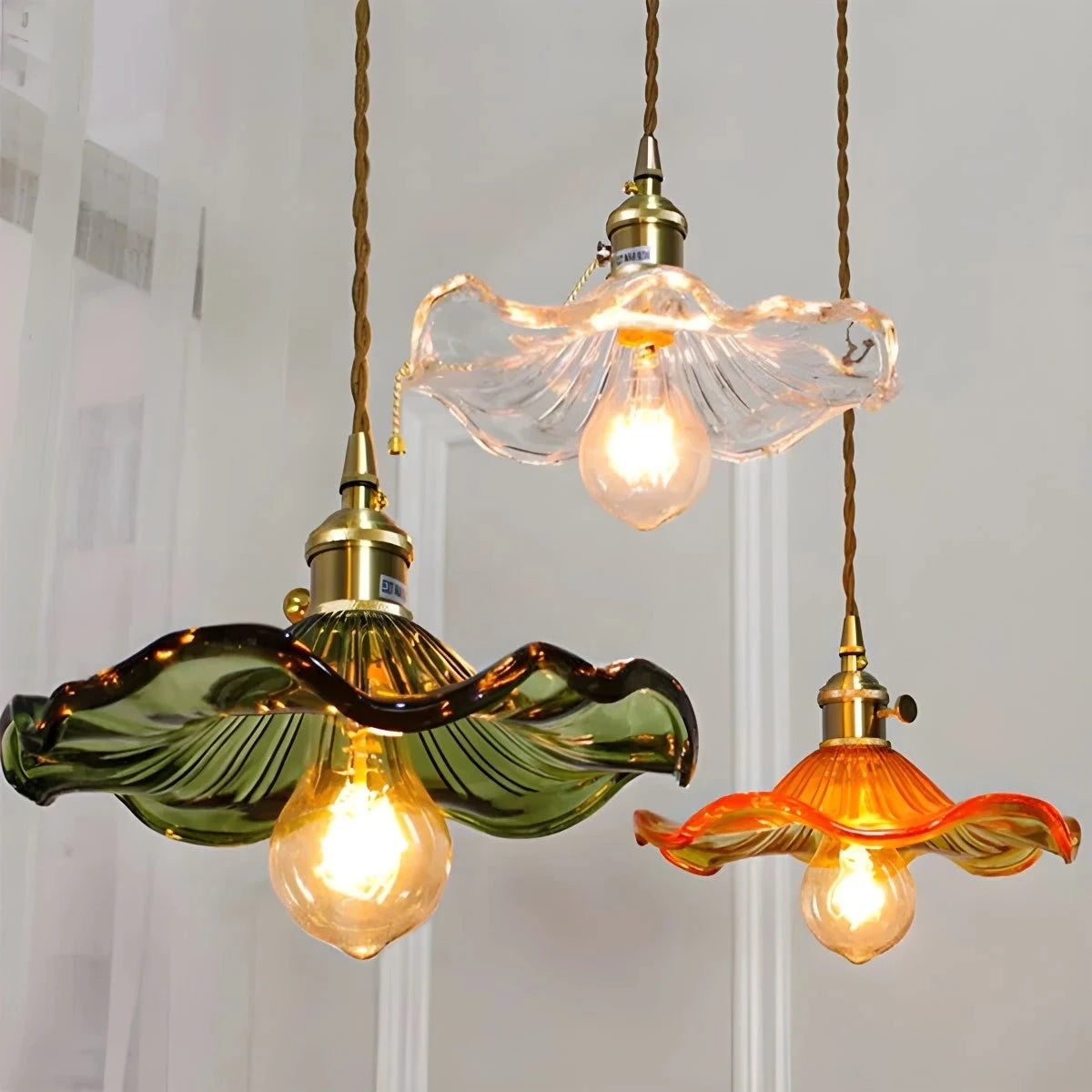 Antizer Nordic Japanese Glass Chandelier for Living Room