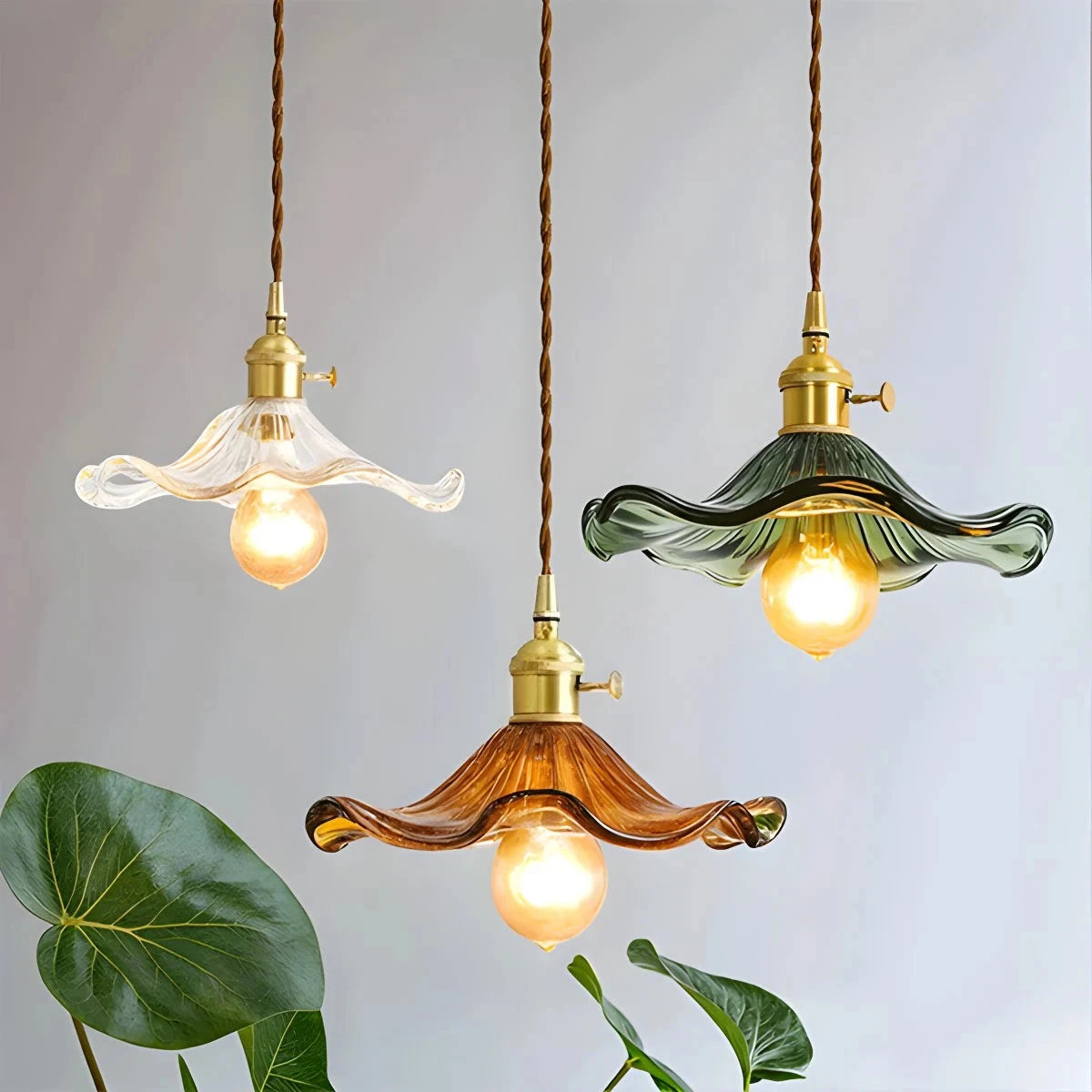 Antizer Nordic Japanese Glass Chandelier for Living Room