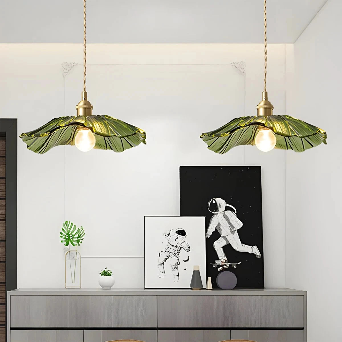 Antizer Nordic Japanese Glass Chandelier for Living Room