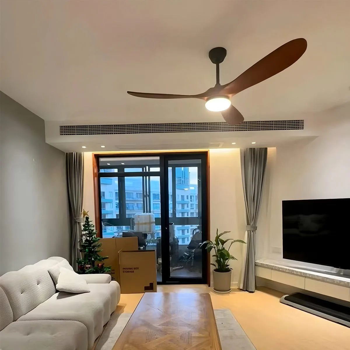 Antizer Nordic Wood Ceiling Fan with Light