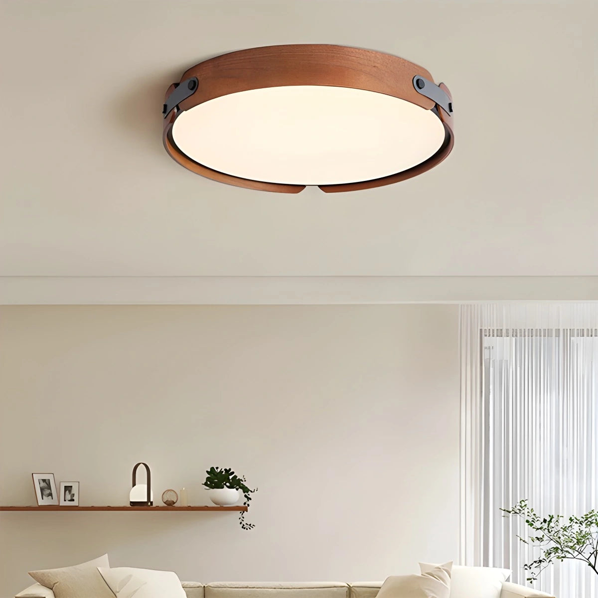 Antizer Nordic Wood Ceiling Light for Bedroom