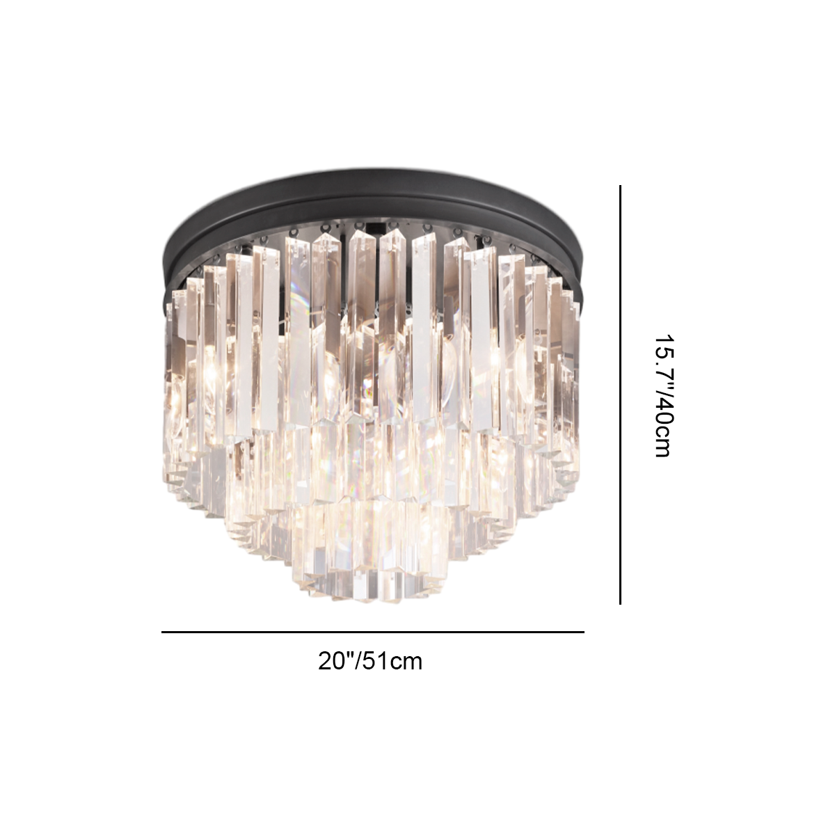 Antizer Odeon Crystal Multi-Layer Round Ceiling Light