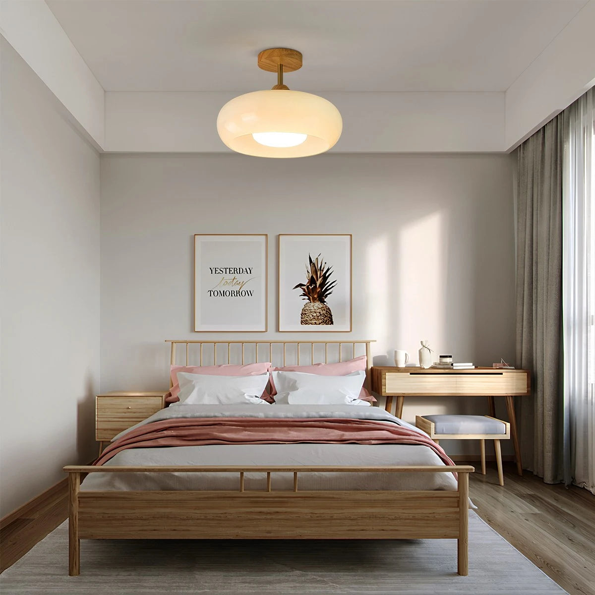 glass ceiling lamp for bedroom