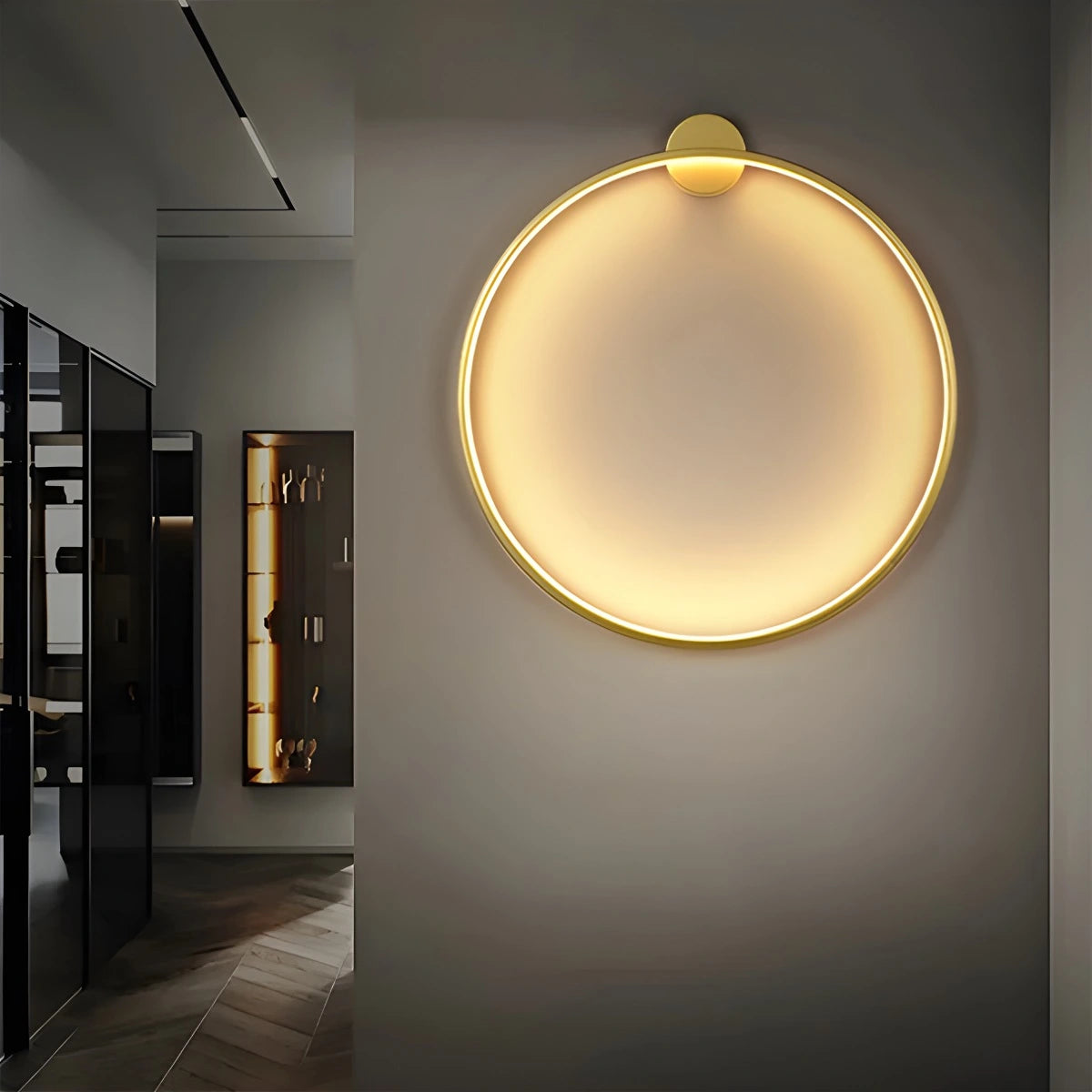 Antizer Round Ring LED Wall Lamp for Living Room Gold