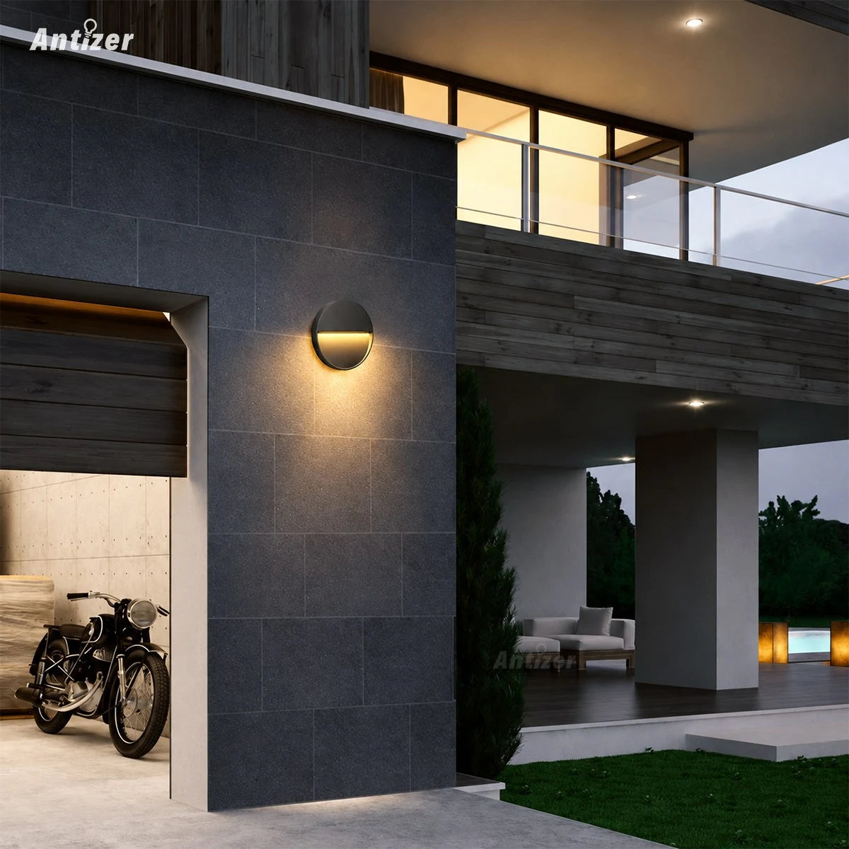 Antizer Round & Square Outdoor Waterproof Wall Light