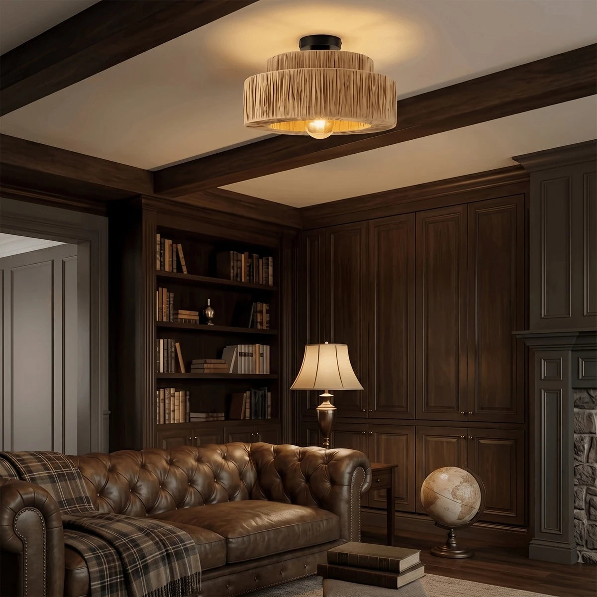 Antizer Rustic Paper Streamer Pendant Light
