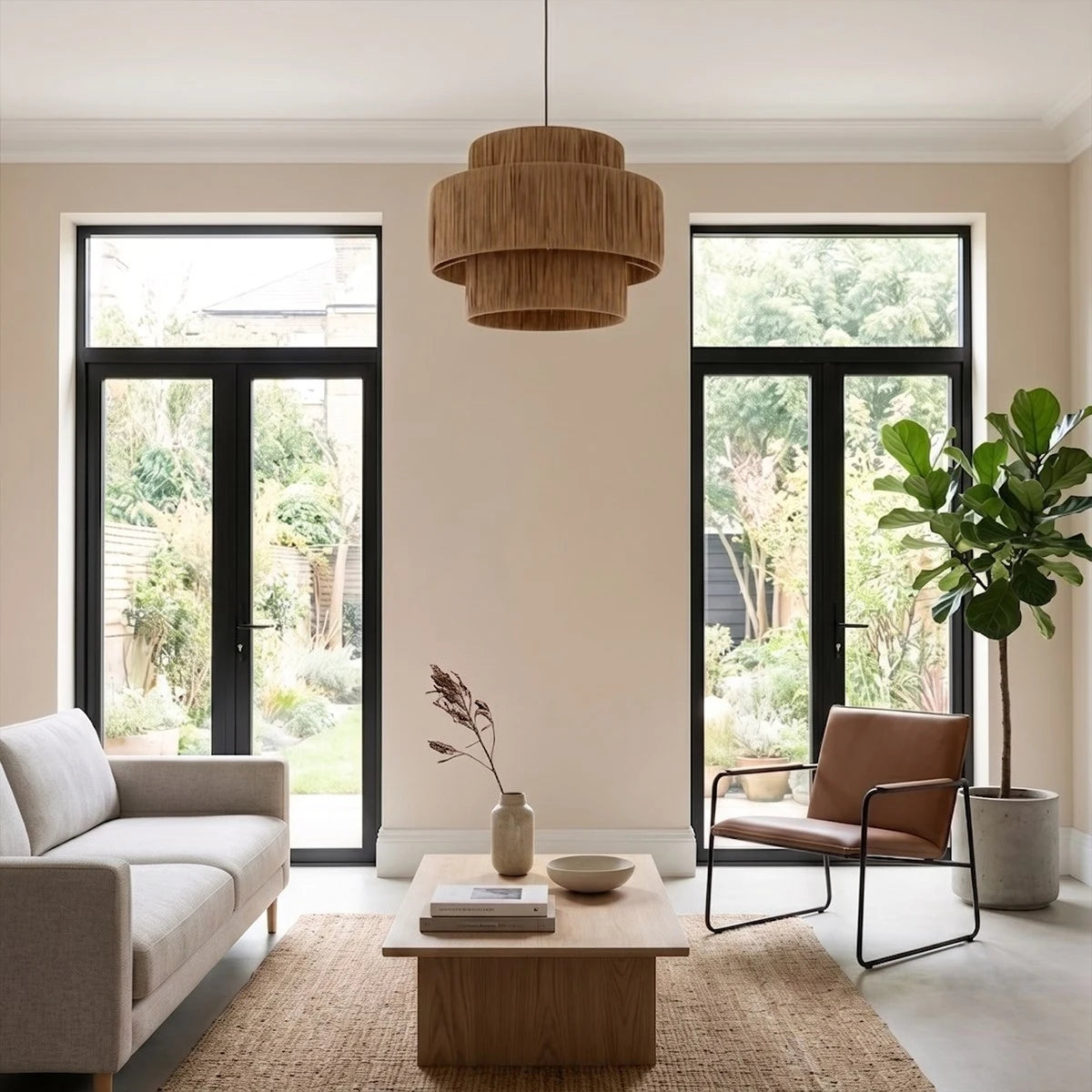 Antizer Rustic Paper Streamer Pendant Light
