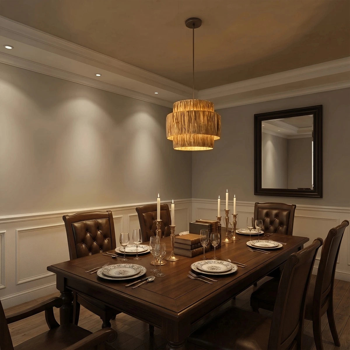 Antizer Rustic Paper Streamer Pendant Light