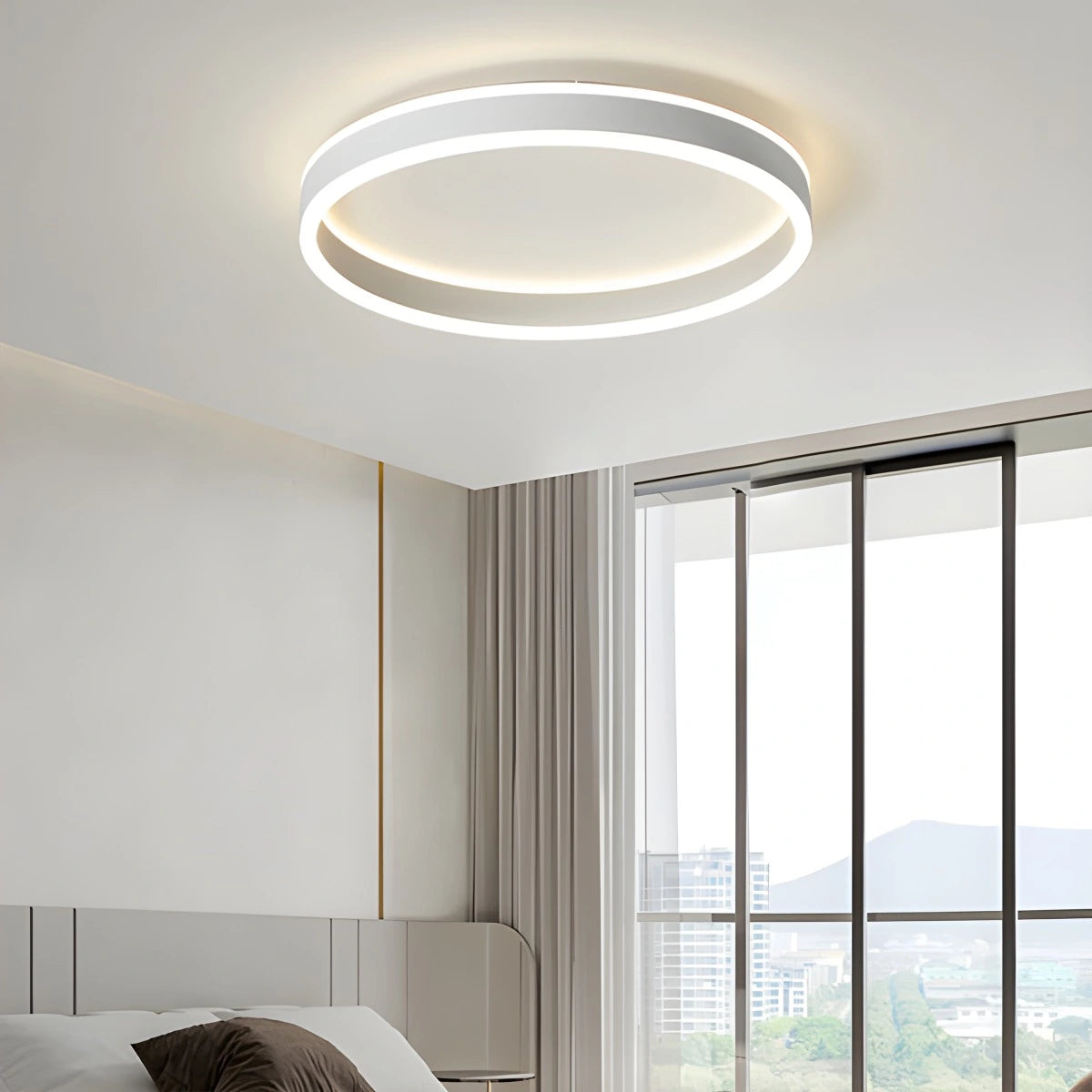 Antizer Simple Modern Round Ceiling Light White White Light