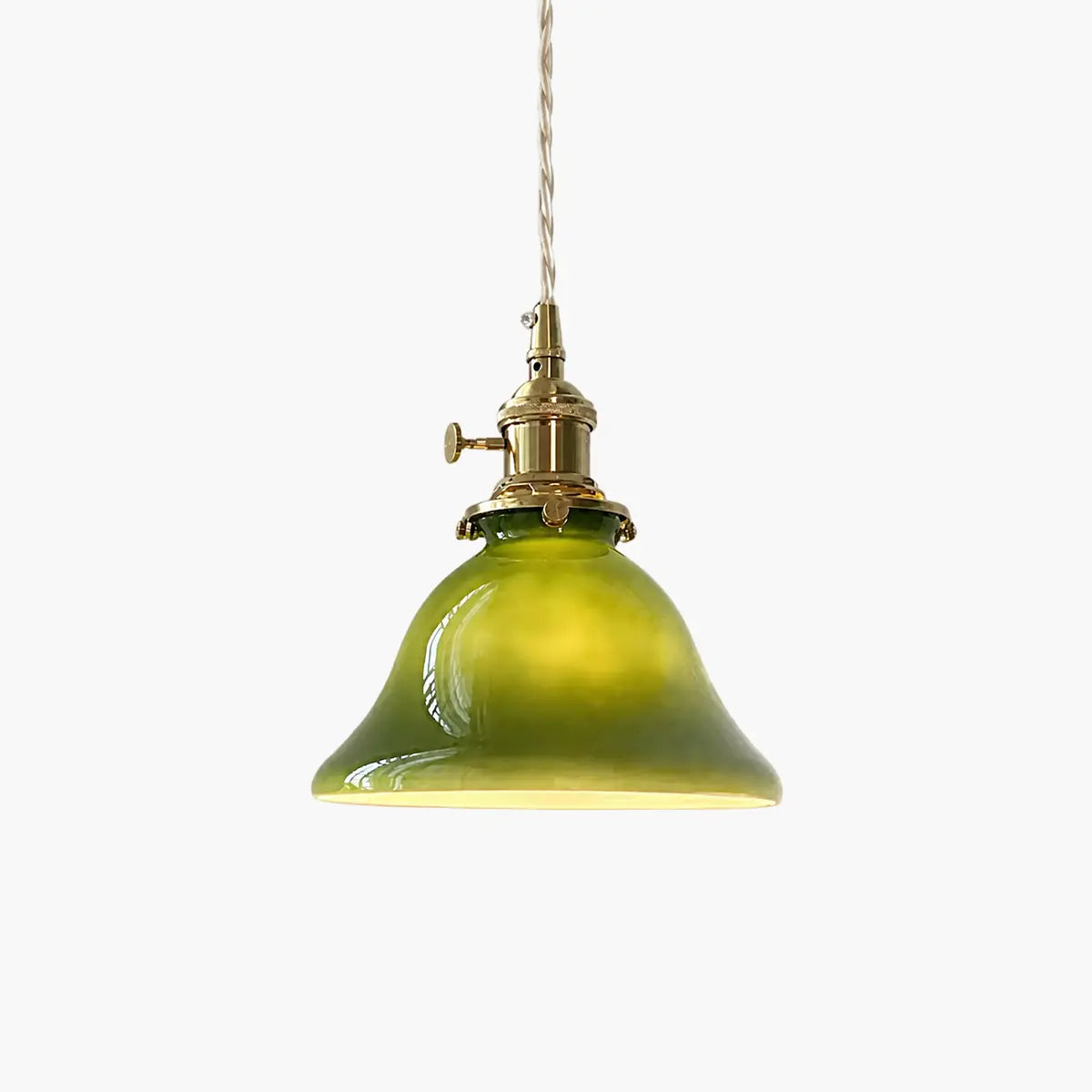 Antizer Vintage Green Glass Pendant Light