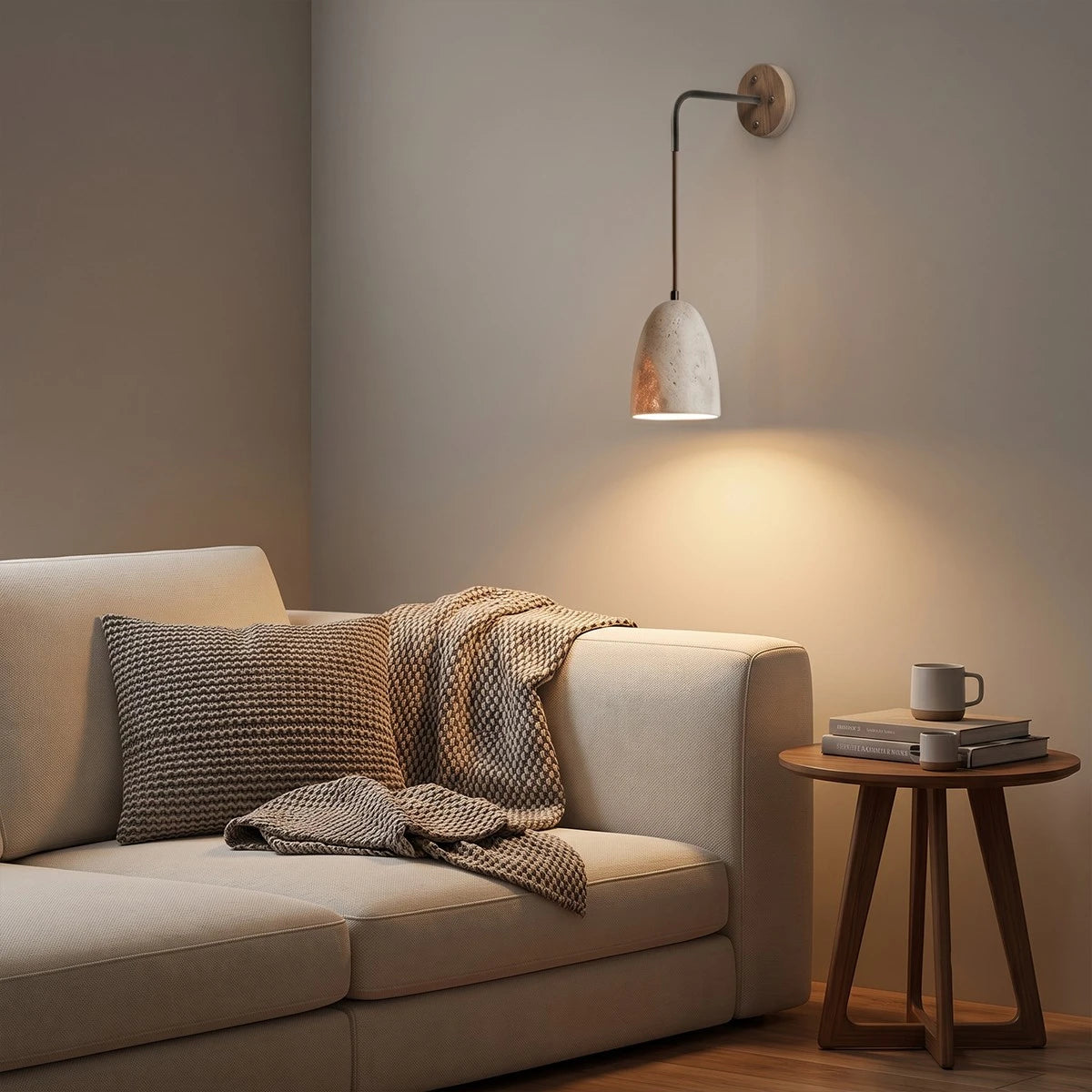 Antizer Vintage Yellow Travertine Wall Lamp