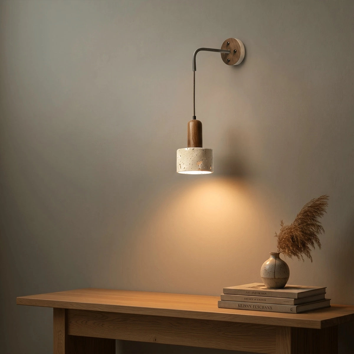 Antizer Vintage Yellow Travertine Wall Lamp