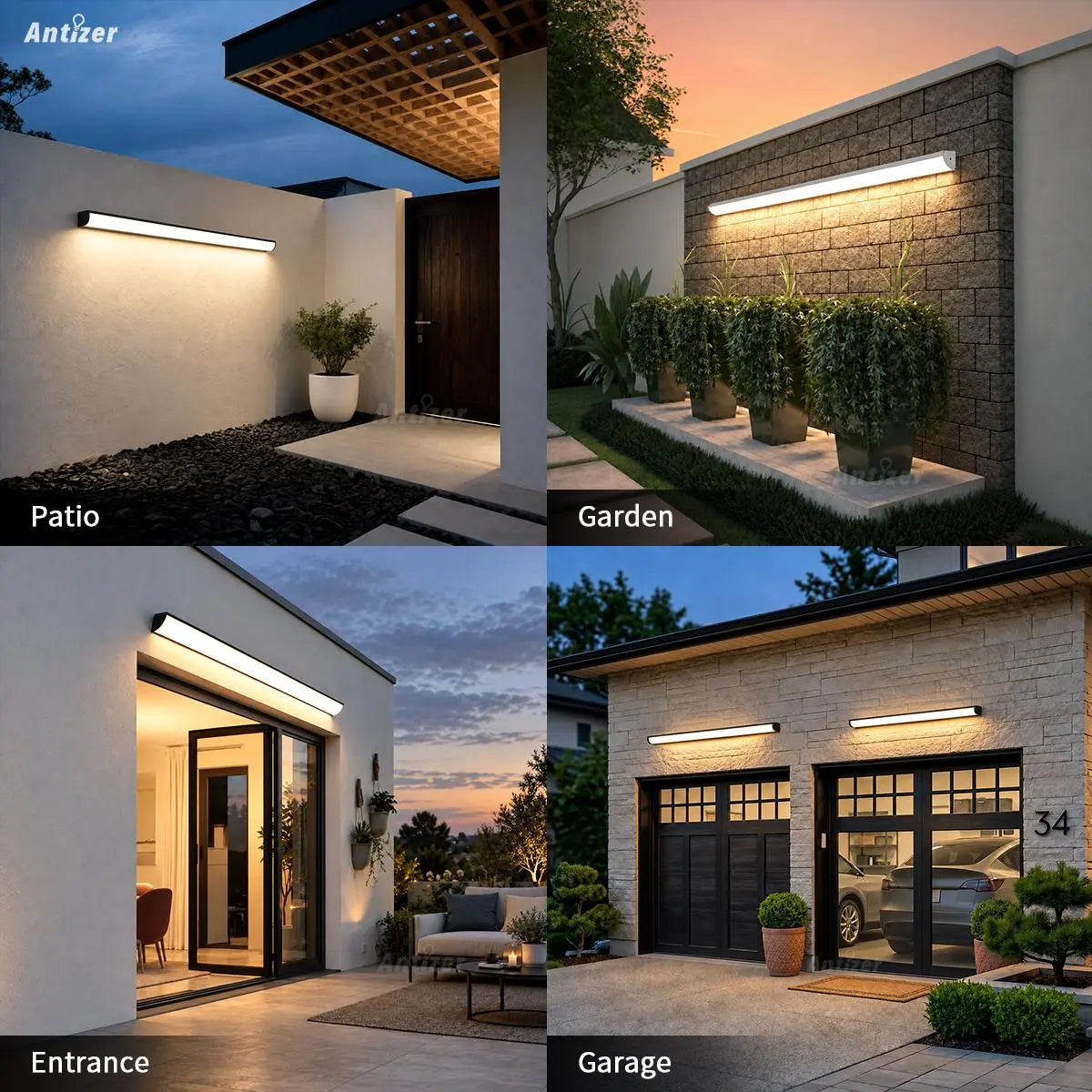Antizer Waterproof Outdoor Wall Lamp