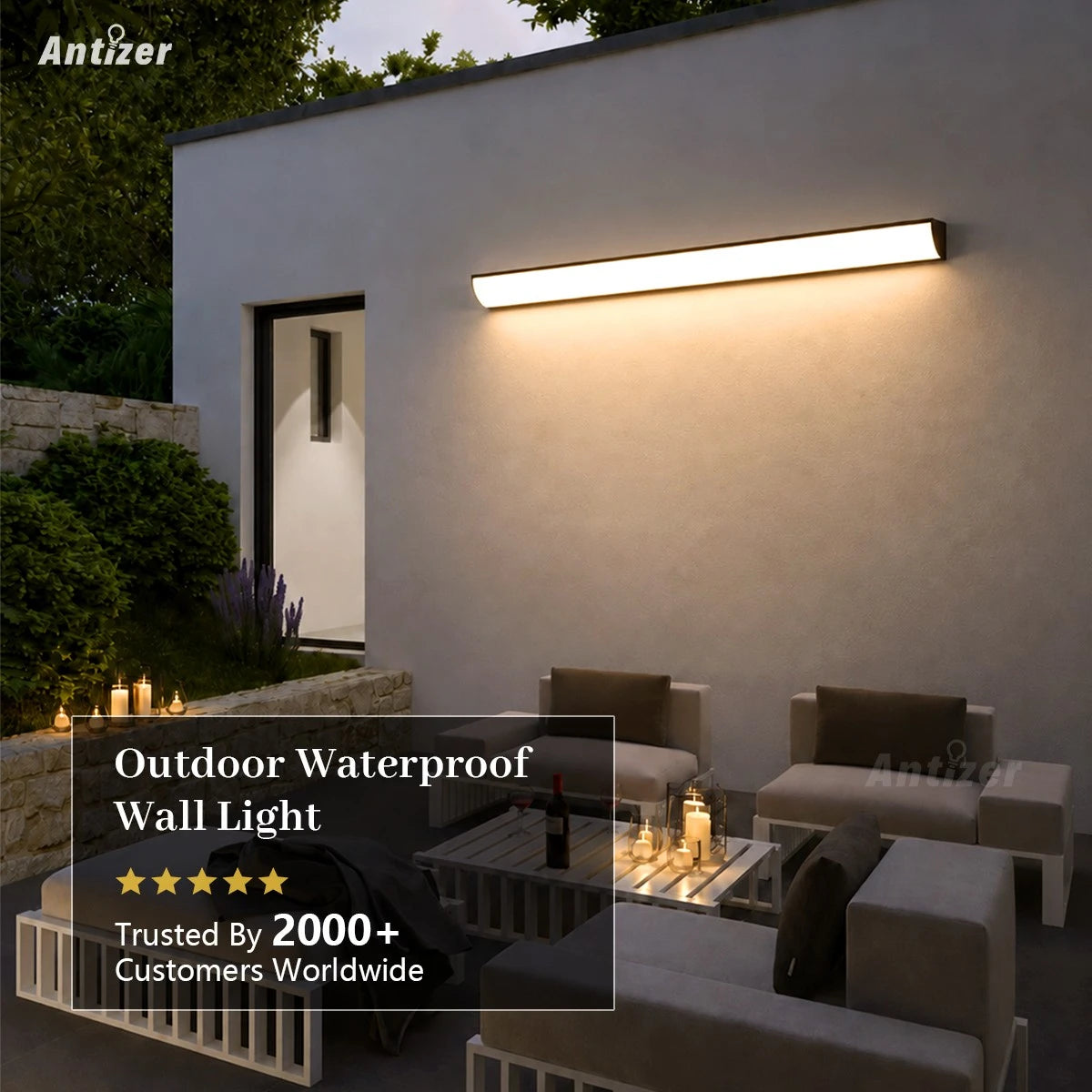 Antizer Waterproof Outdoor Wall Lamp