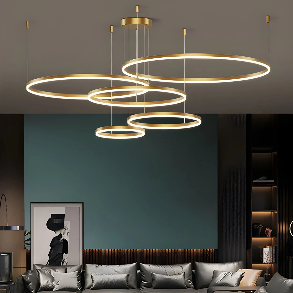 ring chandelier for living room