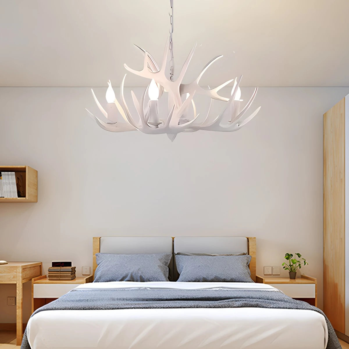 Antizer Antler Shape Resin Chandelier for Living Room